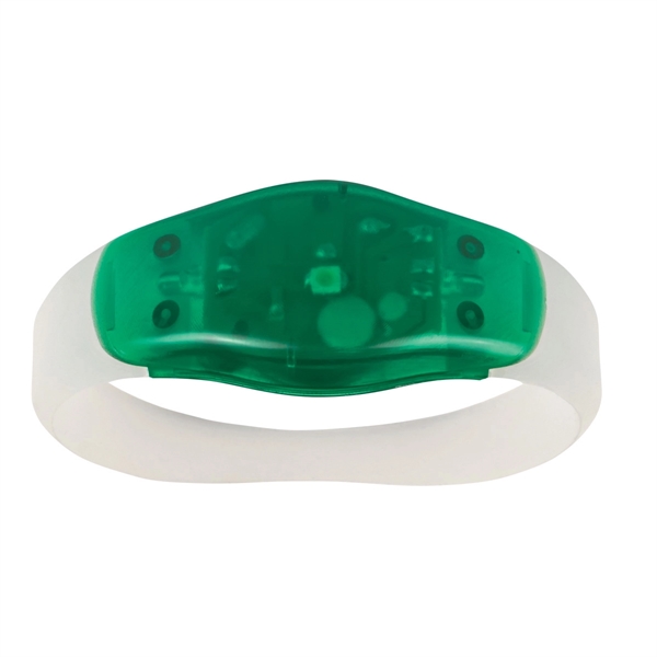 CLEAR WITH GREEN color option for Outdoor Safety Wristband Lights