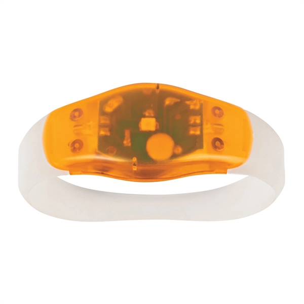 CLEAR WITH ORANGE color option for Outdoor Safety Wristband Lights