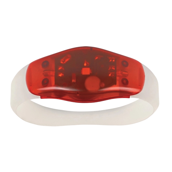 CLEAR WITH RED color option for Outdoor Safety Wristband Lights