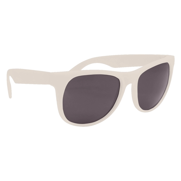 WHITE WITH WHITE color option for Flexible Rubber Sunglasses