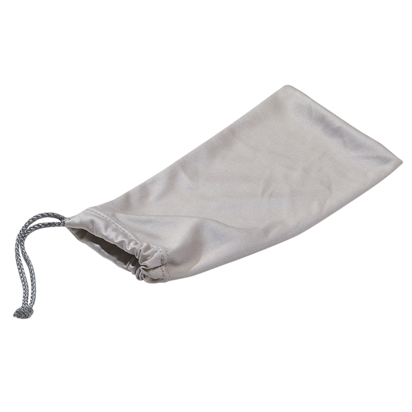 Silver color option for Microfiber Pouch With Drawstring