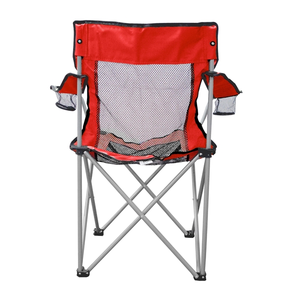 RED WITH BLACK color option for Folding Chair In A Bag
