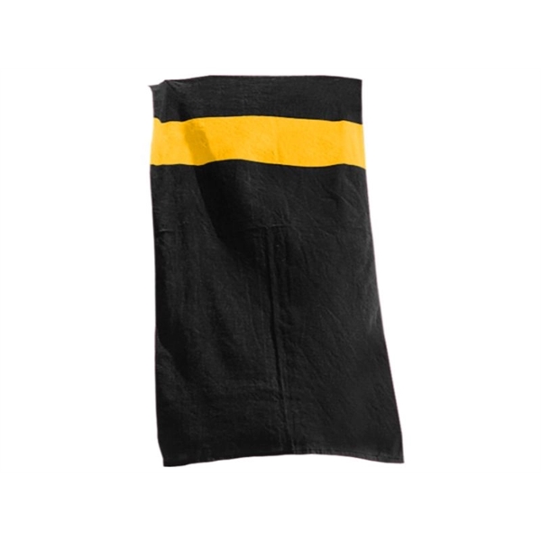 Black-Gold color option for Bath Towel Rugby Stripe Beach
