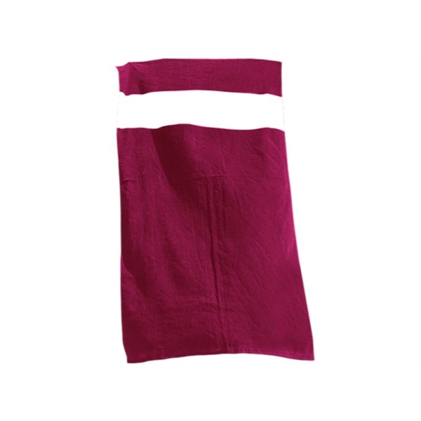 Cardinal-White color option for Bath Towel Rugby Stripe Beach
