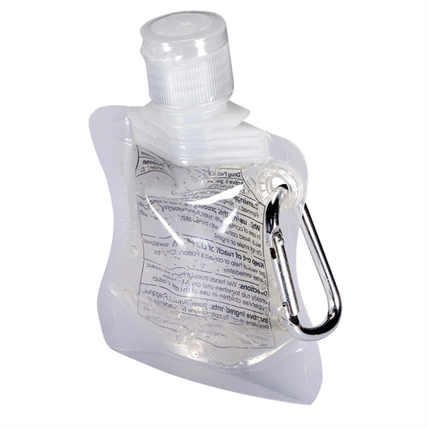 Clear color option for 1oz Hand Sanitizer In Foldable Pouch