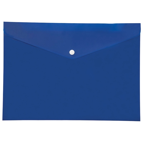 Opaque Reflex Blue color option for Plastic Letter Size Envelope With Snap Closure
