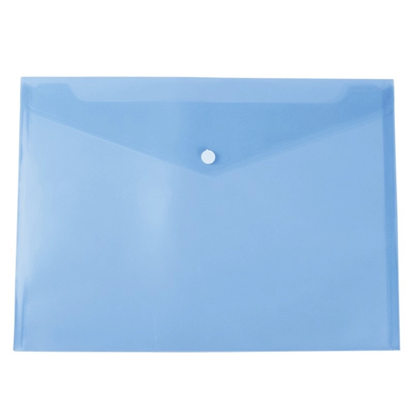 Translucent Blue color option for Plastic Letter Size Envelope With Snap Closure