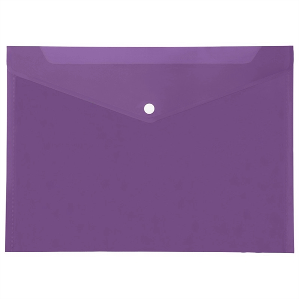 Translucent Purple color option for Plastic Letter Size Envelope With Snap Closure