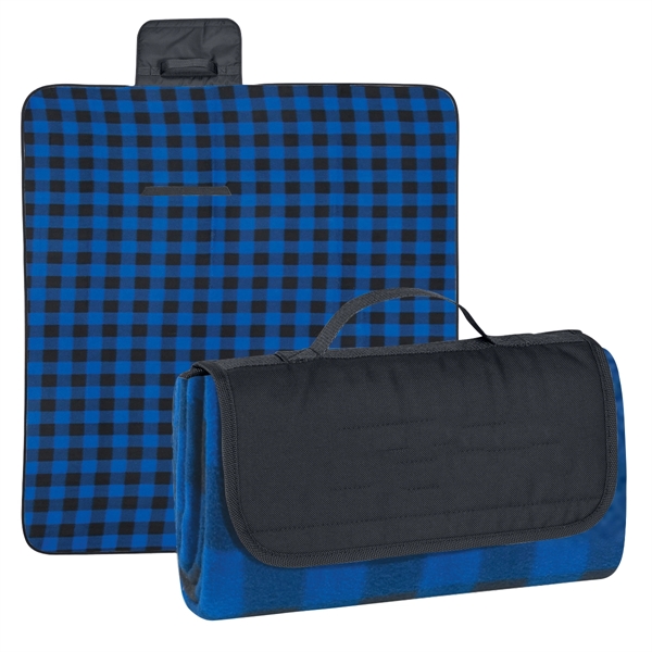 Black-Blue-Black color option for Roll Up Blanket For Travel