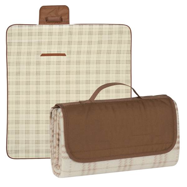 Brown-Beige color option for Roll Up Blanket For Travel