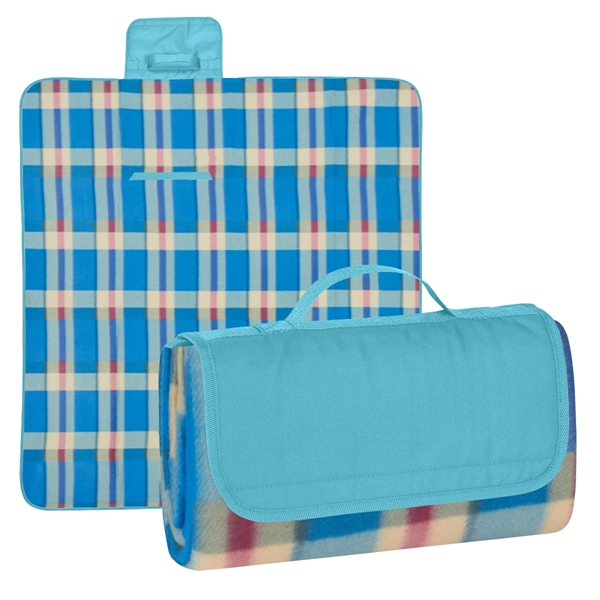 Light Blue-Blue-Pink color option for Roll Up Blanket For Travel