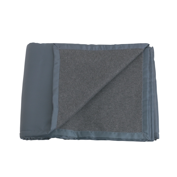 CHARCOAL WITH GRAY color option for Fleece Blanket In A Nylon Bag