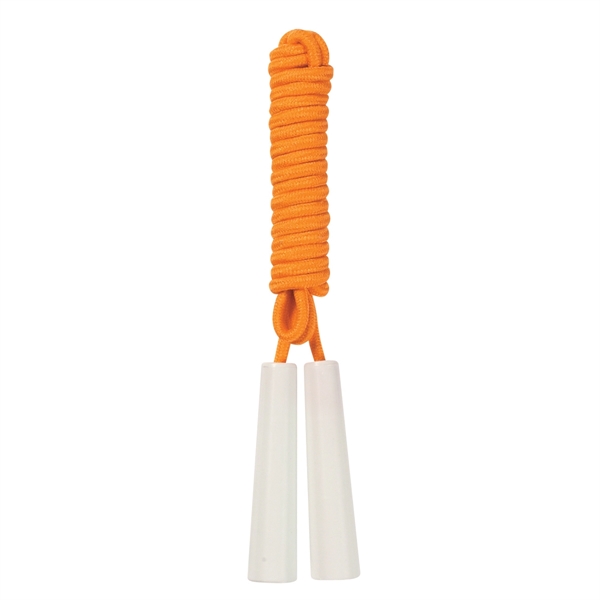 WHITE WITH ORANGE color option for Budget Skipping Rope