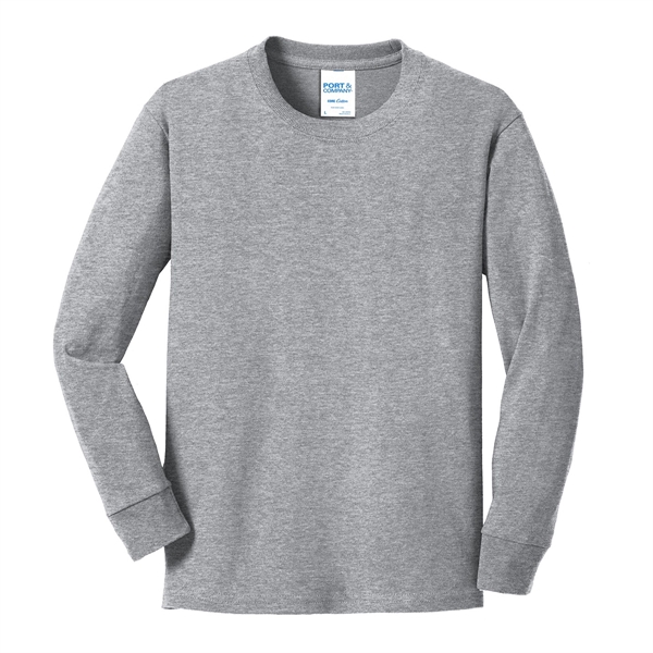 Athletic Heather color option for Classic Style Long Sleeve Cotton T Shirt