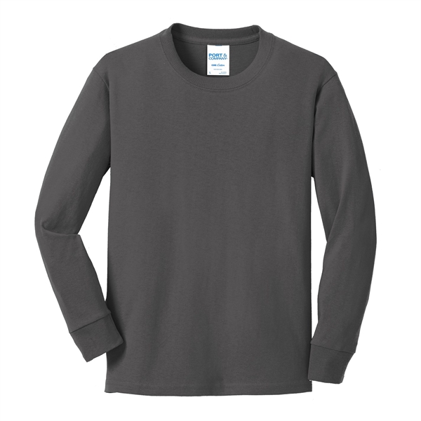 Charcoal color option for Classic Style Long Sleeve Cotton T Shirt