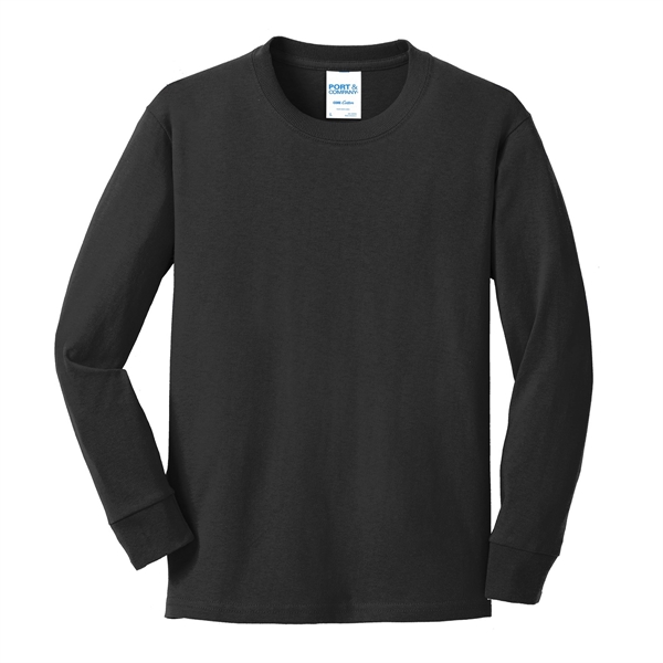 Jet Black color option for Classic Style Long Sleeve Cotton T Shirt