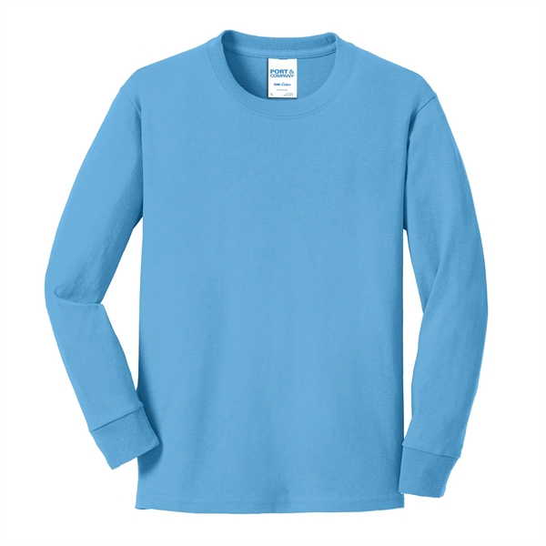 Light Blue color option for Classic Style Long Sleeve Cotton T Shirt