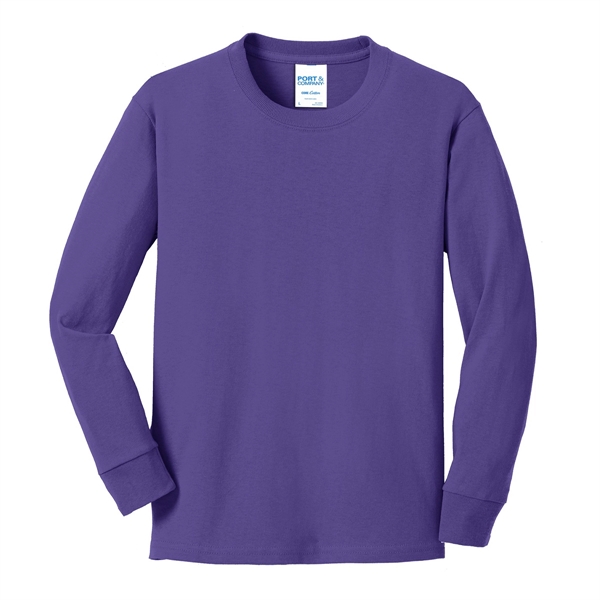 Purple color option for Classic Style Long Sleeve Cotton T Shirt