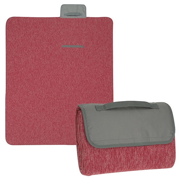 Red-Gray color option for Foldable Plastic Polymer Blanket