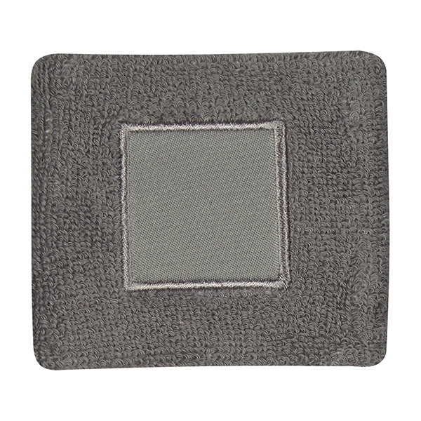 GRAY color option for 100% Cotton Wristband With Patch