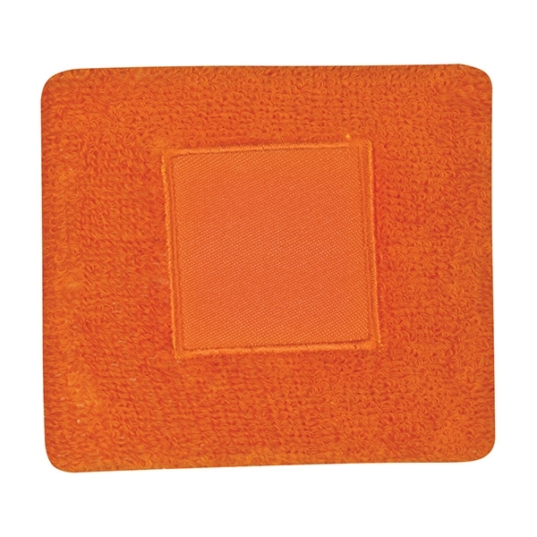 ORANGE color option for 100% Cotton Wristband With Patch