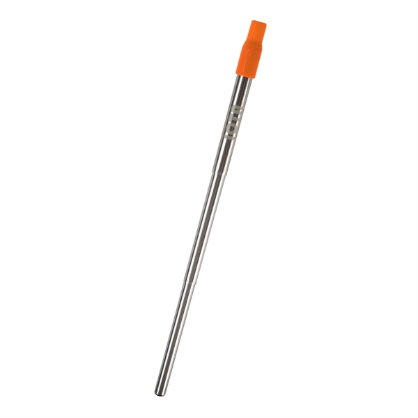 Orange color option for Foldable Stainless Straw Set With Brush Cleaner