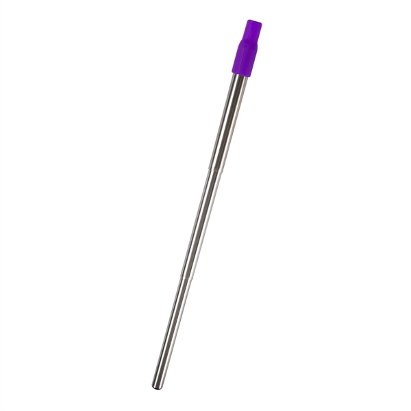 Purple color option for Foldable Stainless Straw Set With Brush Cleaner