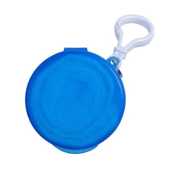 Translucent Blue color option for One Use Plastic Hooded Coat