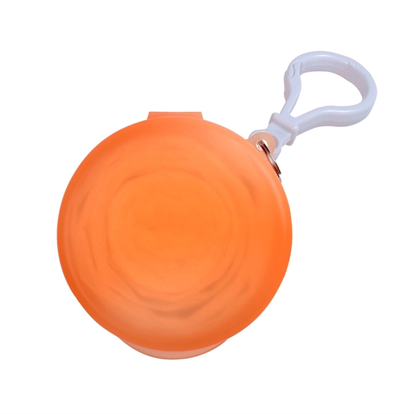 Translucent Orange color option for One Use Plastic Hooded Coat