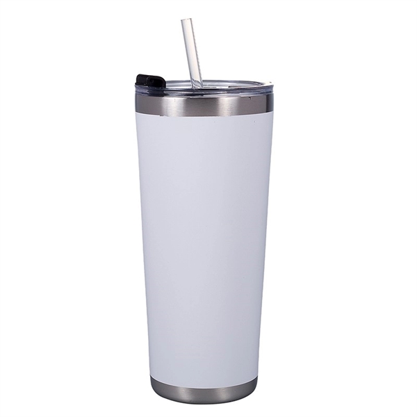 White color option for 20 Oz. Matte Finish Stainless Steel Tumbler