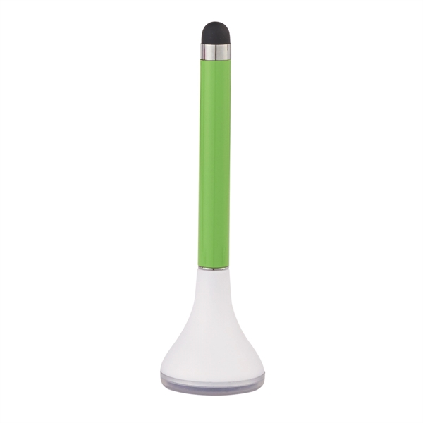 WHITE WITH LIME color option for 2 In 1 Stylus Pen Stand And Screen Cleaner