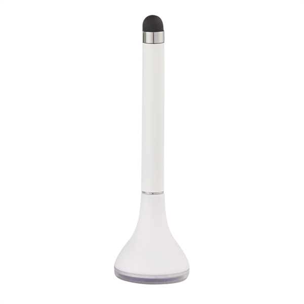 WHITE WITH WHITE color option for 2 In 1 Stylus Pen Stand And Screen Cleaner
