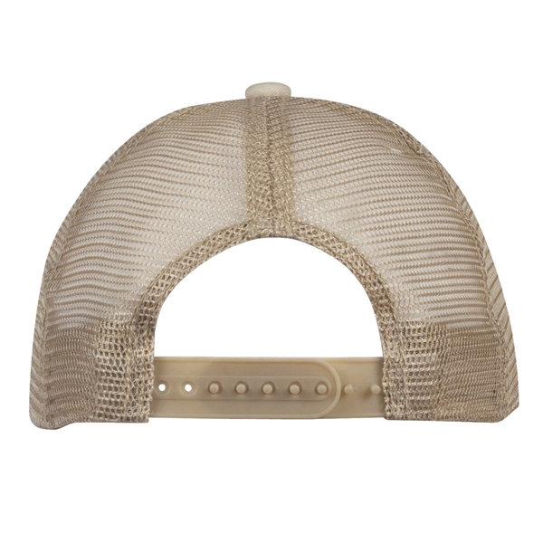 BROWN WITH KHAKI color option for Cap With A Mesh Back Texture