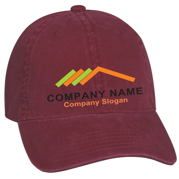 Maroon color option for Classic Washed Cotton Cap With 6 Panel
