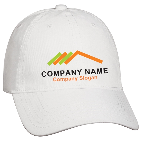 White color option for Classic Washed Cotton Cap With 6 Panel
