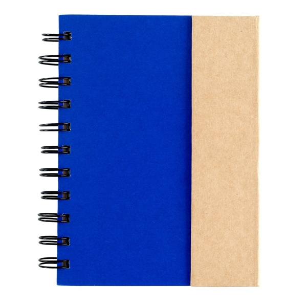 NATURAL BLUE color option for Mini Notebook With Sticky Notes