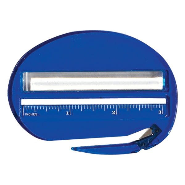 TRANSLUCENT BLUE color option for 3" Letter Opening Ruler