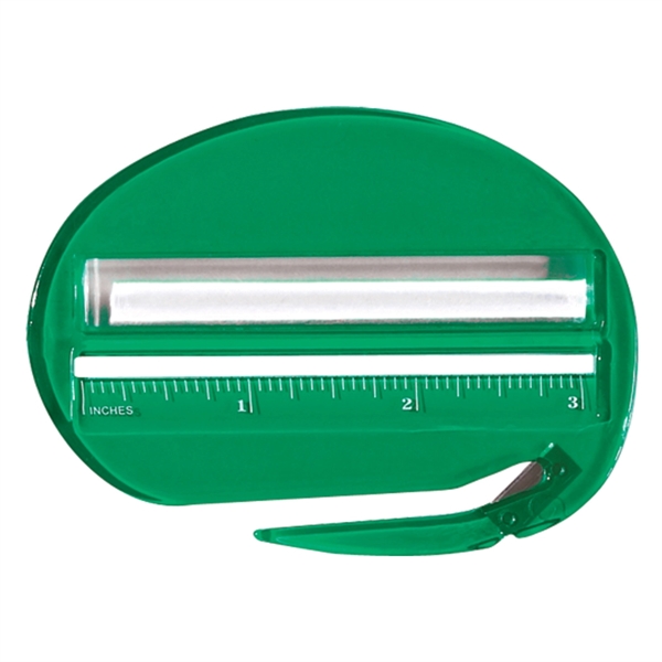 TRANSLUCENT GREEN color option for 3" Letter Opening Ruler