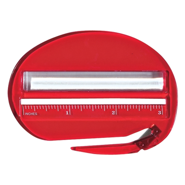 TRANSLUCENT RED color option for 3" Letter Opening Ruler
