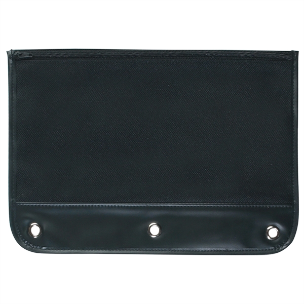 BLACK WITH BLACK color option for Zippered Pen Pouch