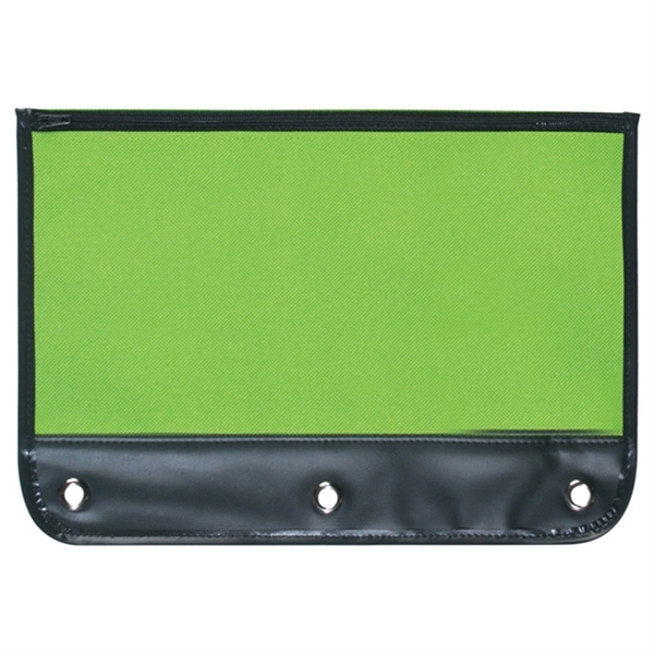 LIME WITH BLACK color option for Zippered Pen Pouch