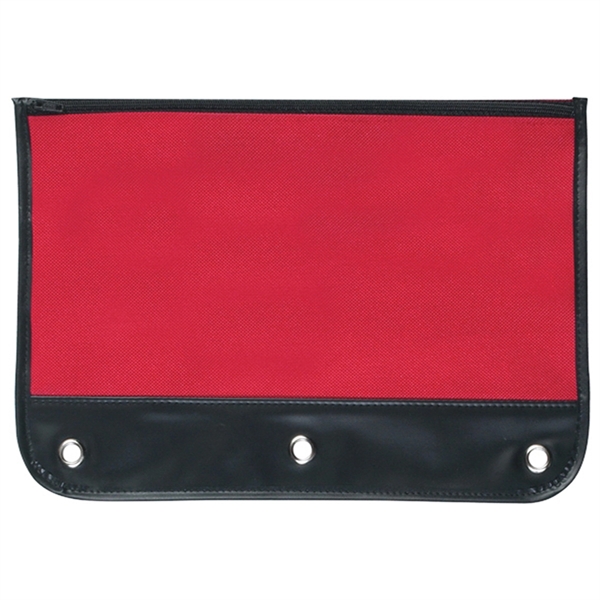 RED WITH BLACK color option for Zippered Pen Pouch
