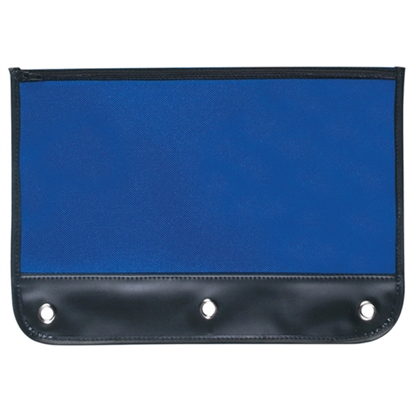 ROYAL BLUE WITH BLACK color option for Zippered Pen Pouch