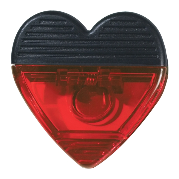 RED WITH BLACK color option for Heart Shaped Note Clip