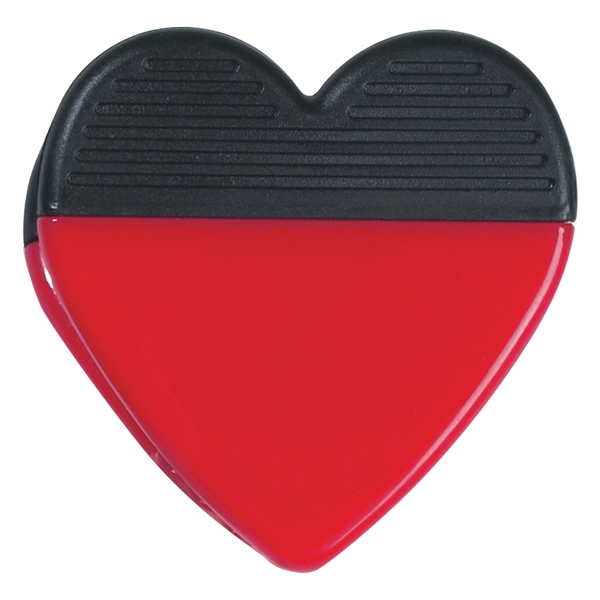 SOLID RED WITH BLACK color option for Heart Shaped Note Clip