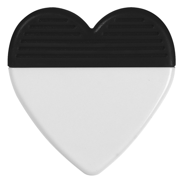 WHITE WITH BLACK color option for Heart Shaped Note Clip