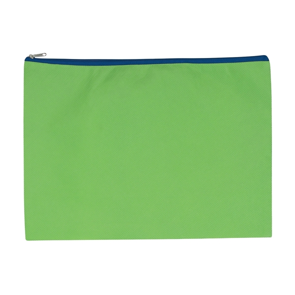 LIME WITH ROYAL color option for Water Resistant Document Pouch