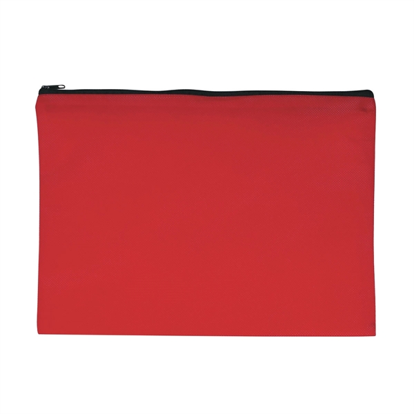 RED WITH BLACK color option for Water Resistant Document Pouch