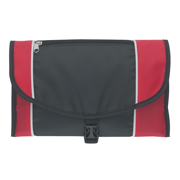 BLACK WITH RED color option for Traveler's Toiletry Bag