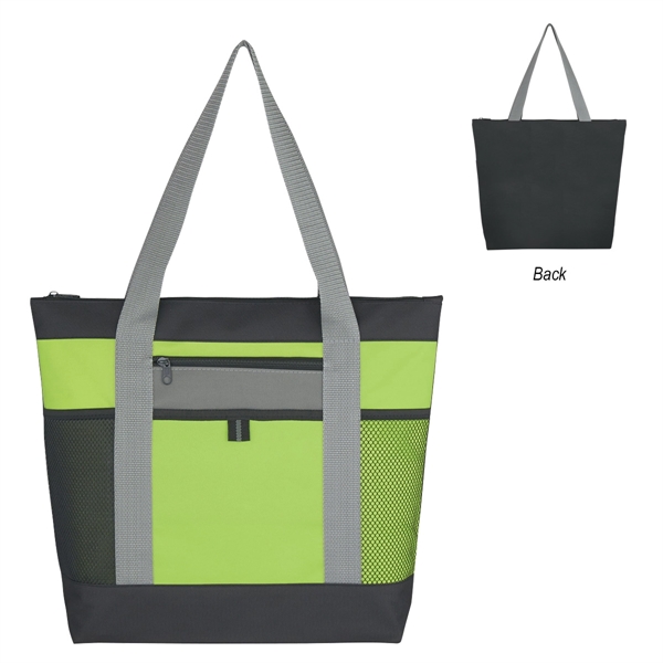LIME BLACK GRAY color option for Tri Toned Tote